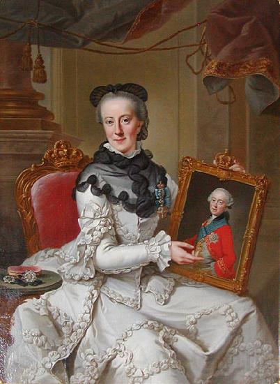 Johann Georg Ziesenis Enkedronning Juliane Marie Norge oil painting art